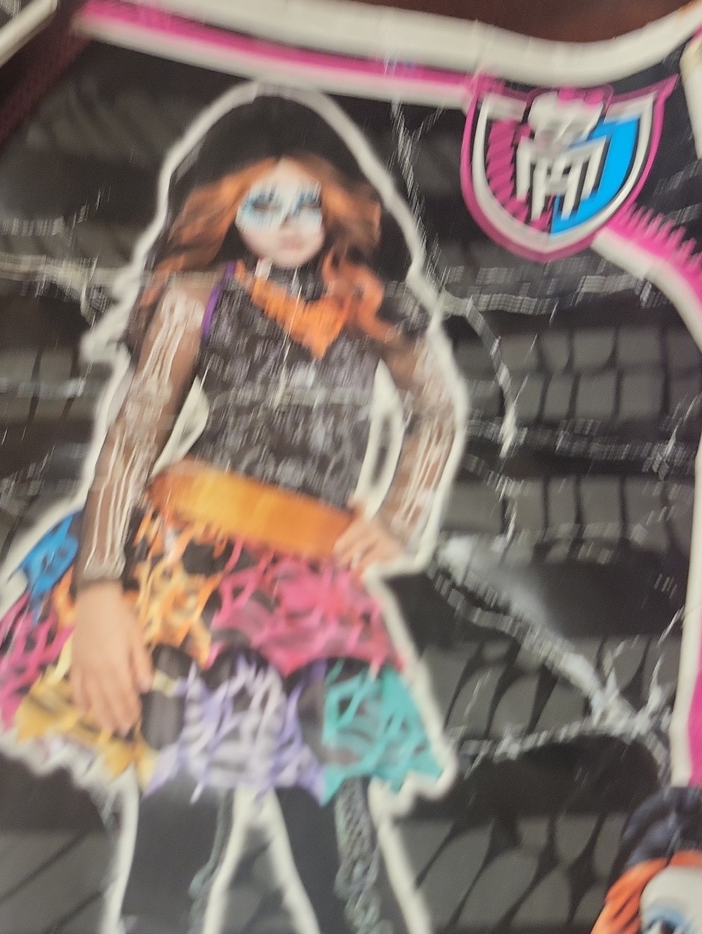 Kids Halloween Costume - Multi-Color Spider Skirt with Orange Accents